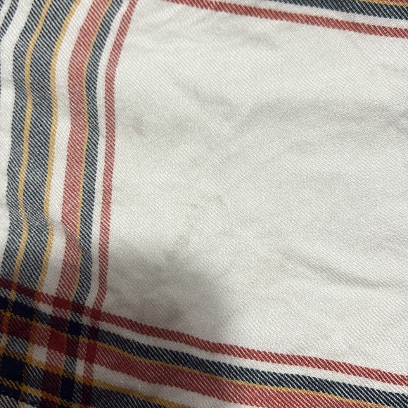 Time‎ and True White Multi Plaid Fall Ruffled Sleeveless Blouse Shirt Top Large - Picture 11 of 11